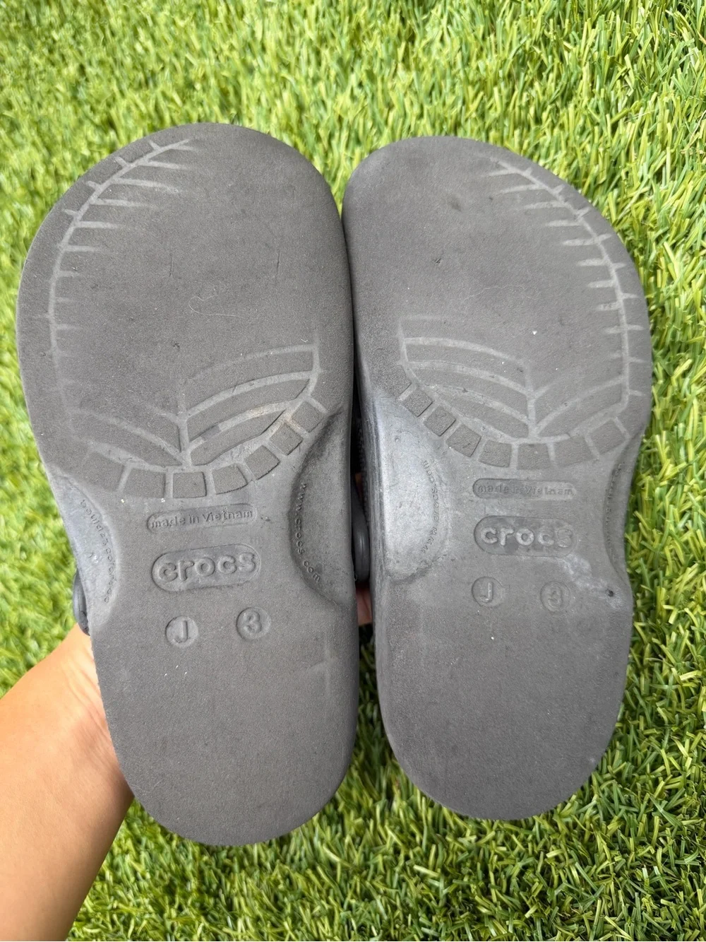 CROCS Kids Black Clog Sandals with Sports Charms
